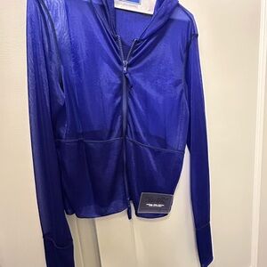 DKNY Royal Blue Sheer Women's Jacket